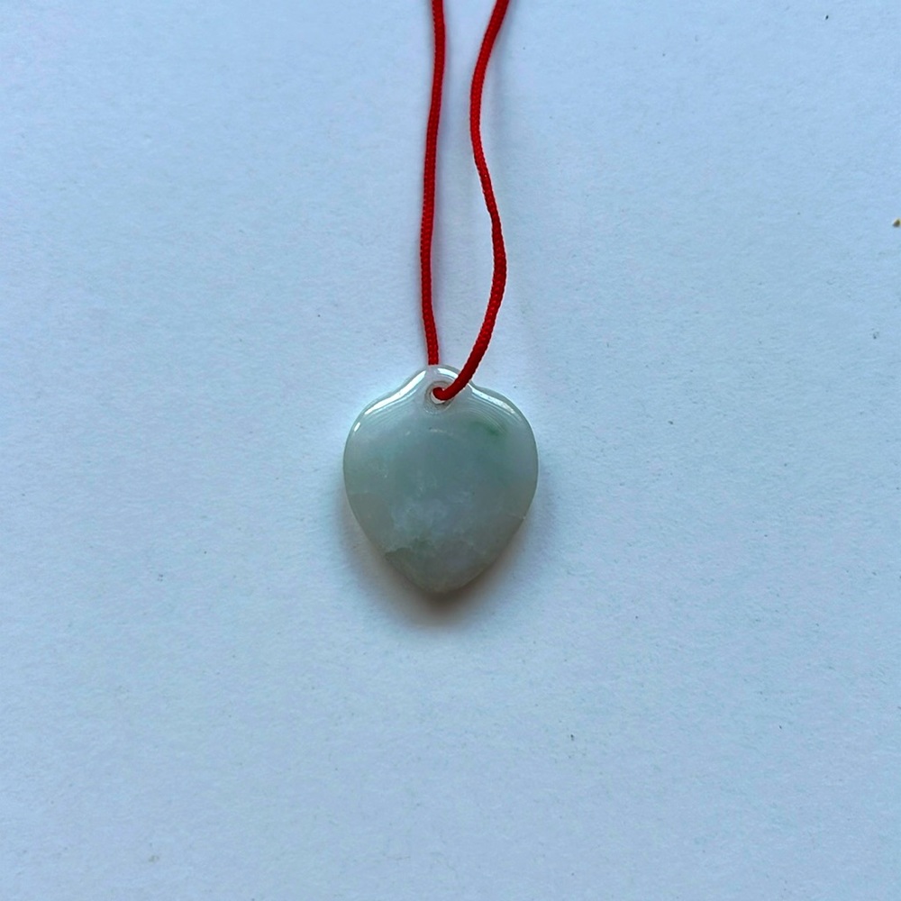 Heart Shape Jade Pendant Necklace